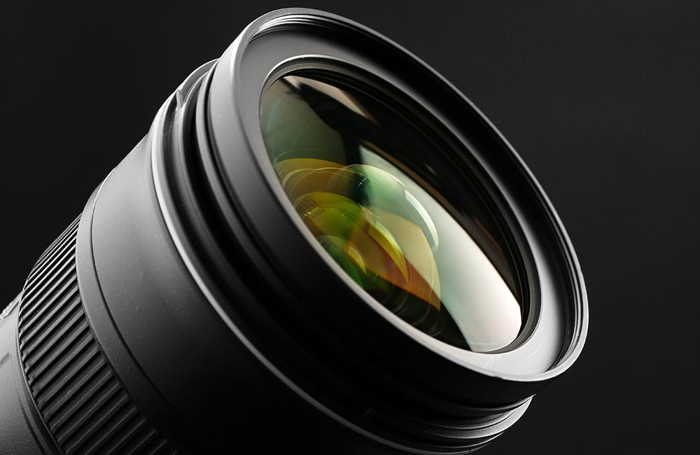 A photo of a camera lens